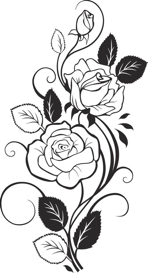 Printable Black And White Pictures Of Flowers